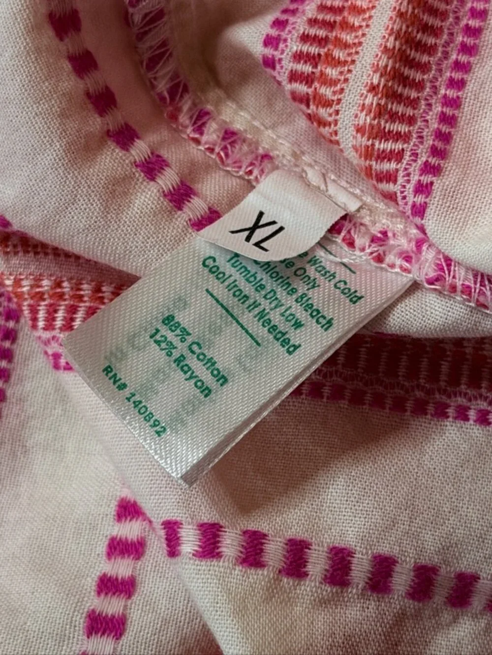 Marine Layer Maxi Dress XL Corinne Pink Striped Woven Tiered Sleeveless Pockets